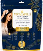 VivaCapelli Hair & Scalp Rinse-Free Cleansing Wipes - 22 Wipes Individually Packed